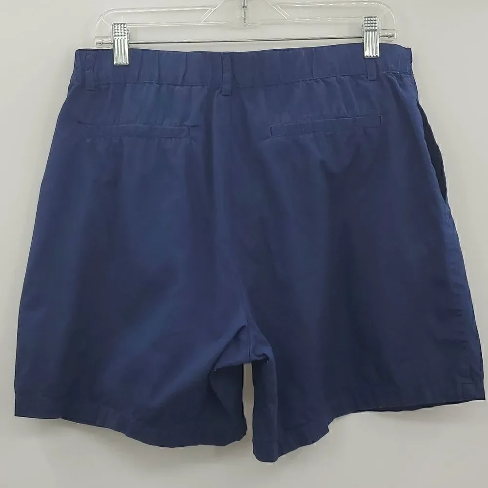 BangBang Relaxed Fit Pleated Shorts Navy Blue